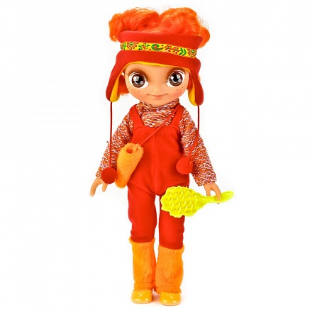 Интерактивная кукла ™Карапуз – Сказочный патруль – Аленка в зимней одежде, 33 см 